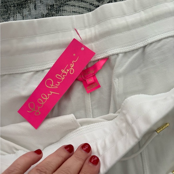 NWT Lilly Pulitzer white XL Jogger Pants - Picture 5 of 9